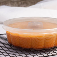 Thumbnail for Oven Safe Plastic Extra Large Pudding/Flan Pan With Lid - 5 Pack (1.1L) FLOWER BLUESTAR