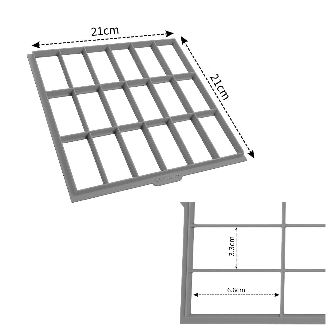 Frozen Cake Slice Cutter Grid for Brazilian-style Iced Cake | Light Yellow