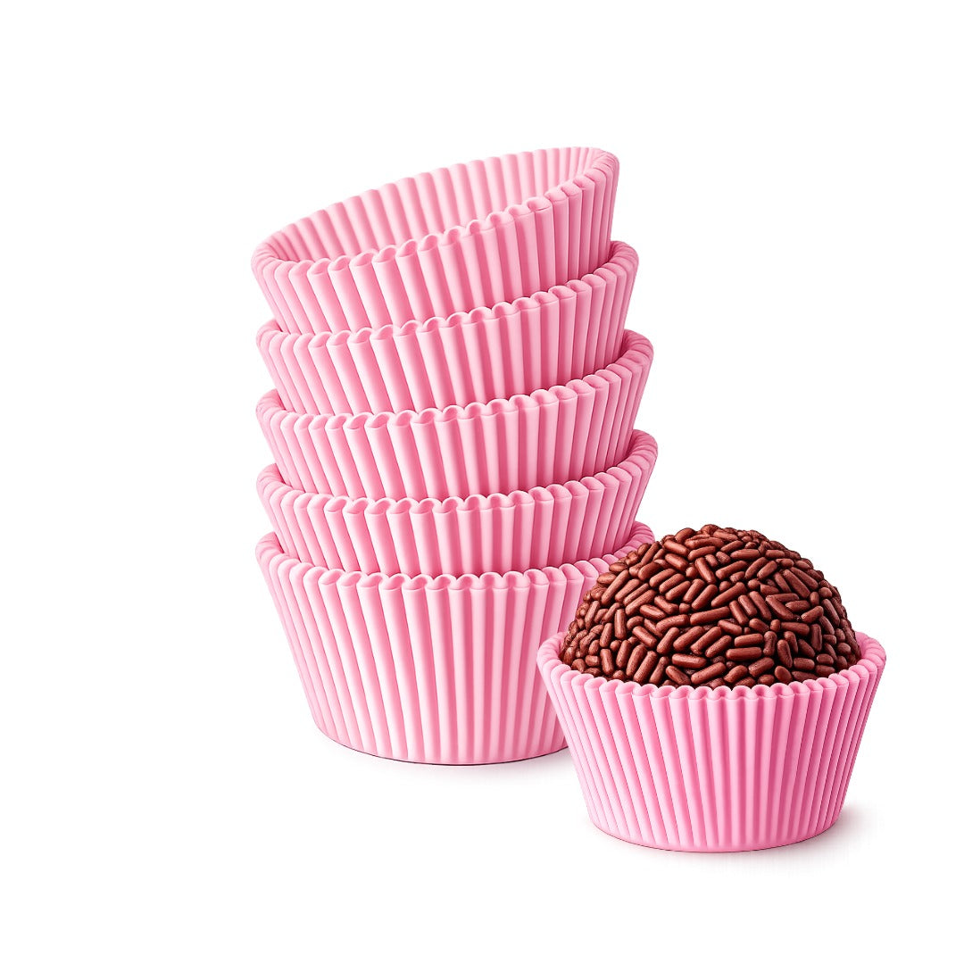 Premium Greaseproof Paper Candy Cups for Brigadeiros – BABY PINK