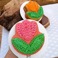 Thumbnail for Mini Tulip Aluminum Cake Mold – Set of 4 (9 x 4 cm) by Caparroz – Oven-Safe & Food-Grade