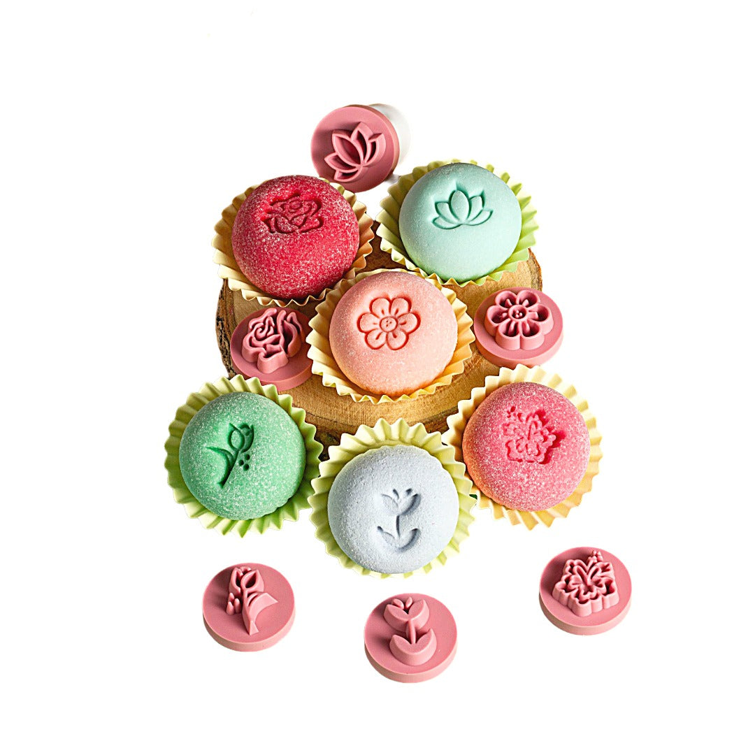 Flowers Theme Embossing Candy Stamp Set (BlueStar 7 pieces)