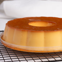 Thumbnail for Oven Safe Plastic Extra Large Pudding/Flan Pan With Lid - 5 Pack (1.1L) FLOWER BLUESTAR