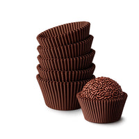 Thumbnail for Premium Greaseproof Paper Candy Cups for Brigadeiros – BROWN