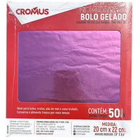 Thumbnail for Wrapping for Bolo Gelado | Shiny Pink 20x22cm (50 Pack)