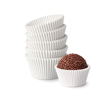 Thumbnail for Premium Greaseproof Paper Candy Cups for Brigadeiros – White