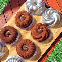 Thumbnail for Mini Decorative Aluminum Cake Pans – 4 Assorted Designs (3.5 x 1.6 in) 9 x 4 cm – Caparroz – Set of 4