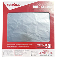 Thumbnail for Wrapping for Bolo Gelado | Matte/Fosco Silver 20x22cm (50 Pack)