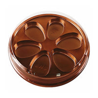 Thumbnail for 6 Cavities Clear/Caramel Easter Egg Candy Case w/ Lid (10 count) BWB