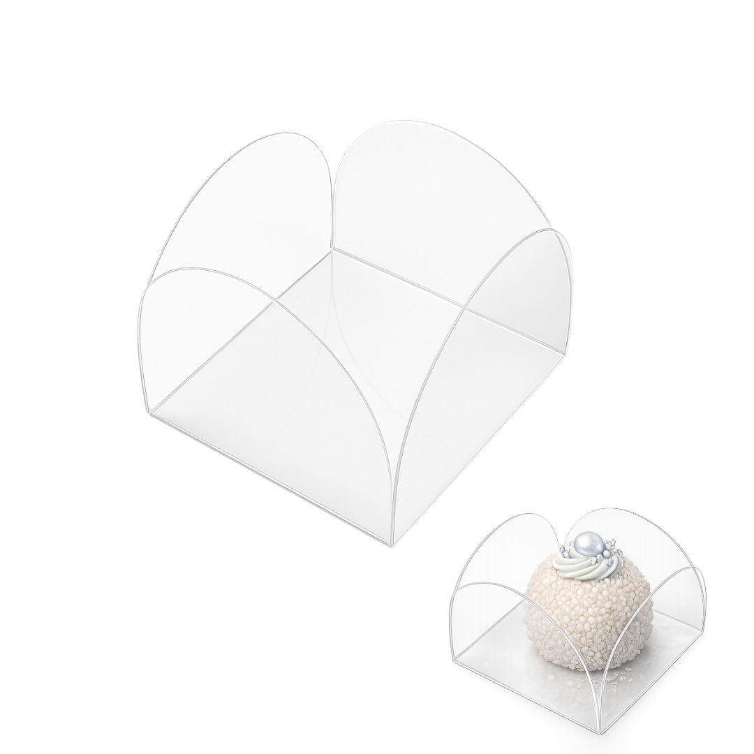 Capacillos mini transparentes para postres - 50 unidades (3 cm x 3 cm)