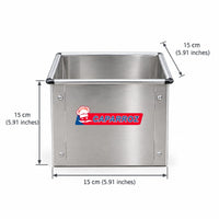 Thumbnail for Large Square Aluminum Panettone Mold with Lid – 15 × 15 × 15 cm (5.91 × 5.91 × 5.91 in)