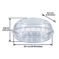 Thumbnail for BWB 67 oz (2 L) Oblong Dessert Container with Dome Lid – 10-Pack