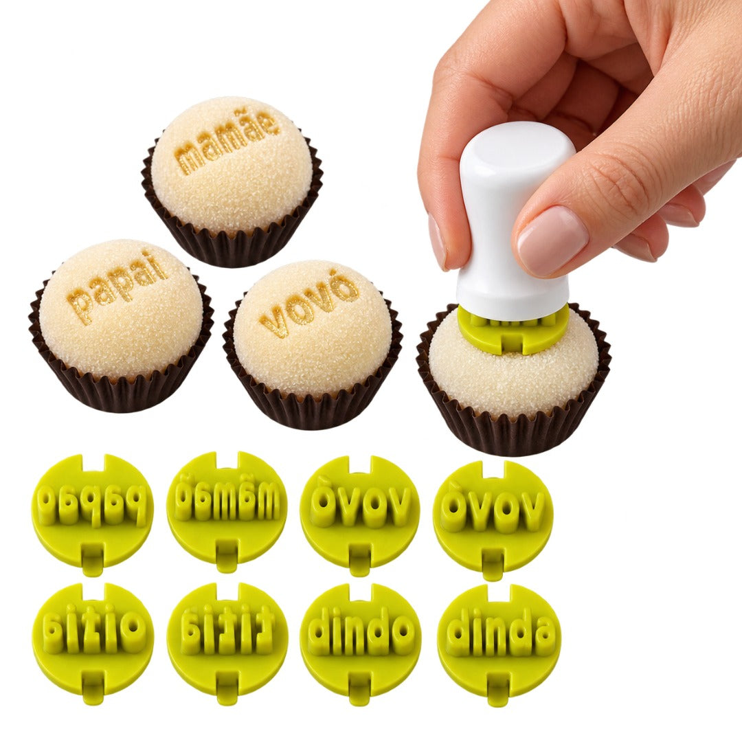 "Family" Embossing Candy Stamp Set  (9 pieces) Familia