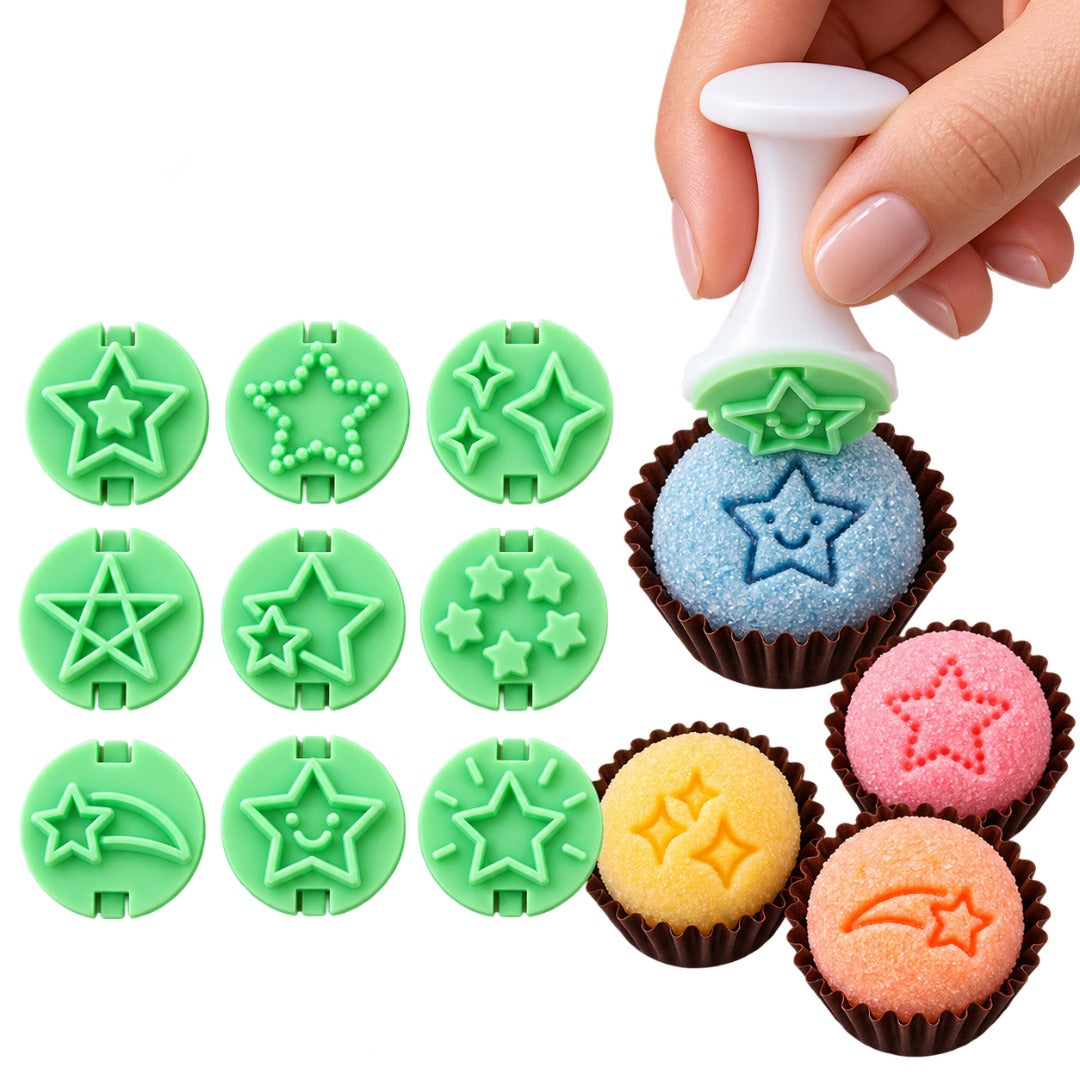 "Stars" Embossing Candy Stamp Set  (11 pieces) Estrelas