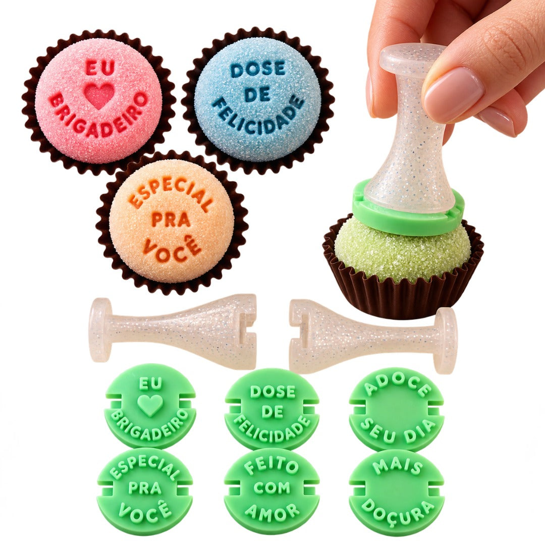 "Phrases in Portuguese" Embossing Candy Stamp Set  (8 pieces) Frases