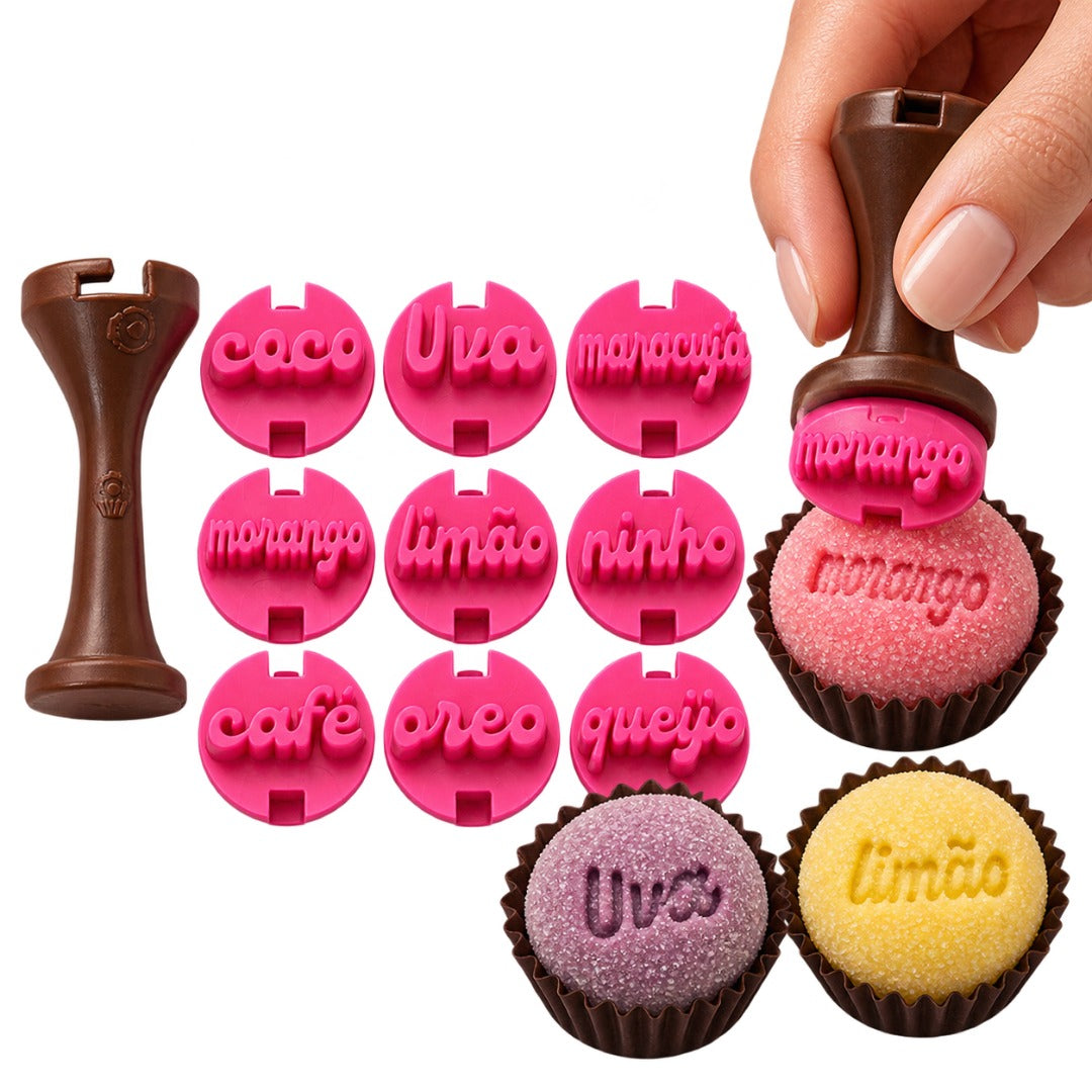 "Flavors" Embossing Candy Stamp Set  (11 pieces) Sabores