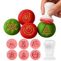 Thumbnail for Kit de Carimbos para Fondant & Brigadeiro Mini – Natal Iluminado | 2 cm | Christmas Glow