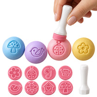 Thumbnail for Mini Fondant & Brigadeiro Embosser Stamp Set – Enchanted Garden | 1.5 cm (0.59 in) | Jardim Encantado