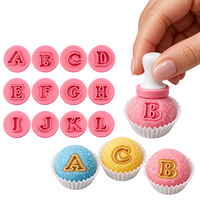 Thumbnail for Mini Fondant & Brigadeiro Embosser Stamp Set | 2cm (Balloon Letters | Letras Fofas