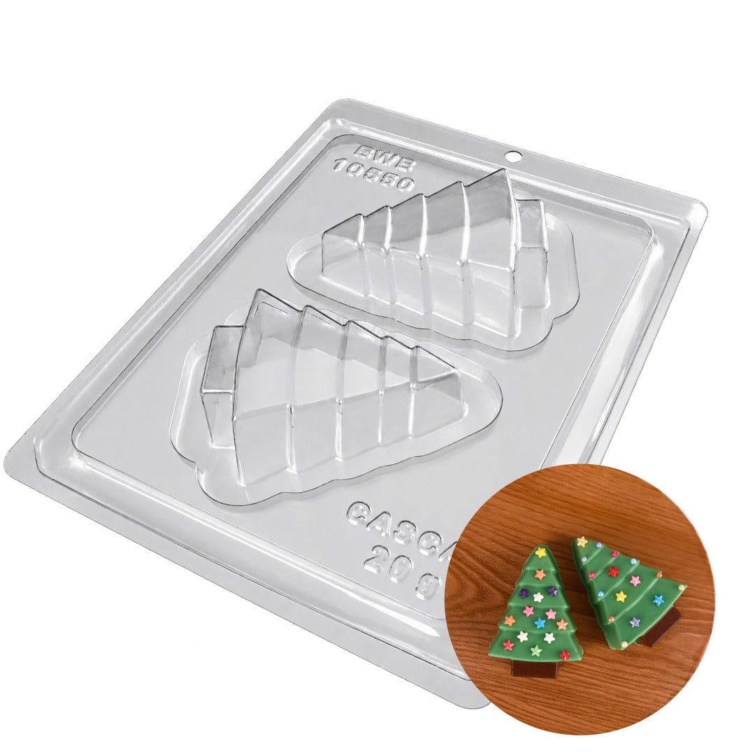 Molde de Chocolate de Árbol de Navidad Mediano de 3 Partes – BWB