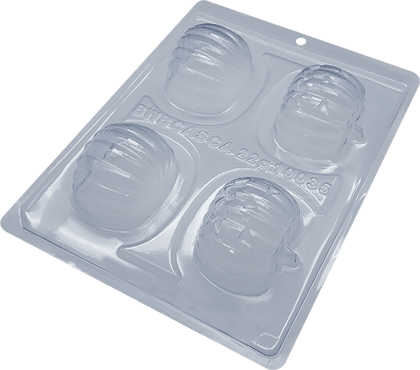 55mm Pumpkin 3-Part Chocolate Mold (BWB) - ViaCheff.com