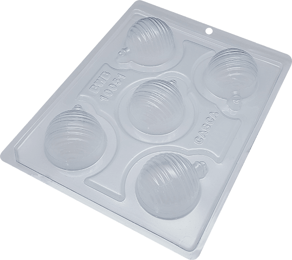 Christmas Ornament #02 3-Part Chocolate Mold (BWB) - ViaCheff.com