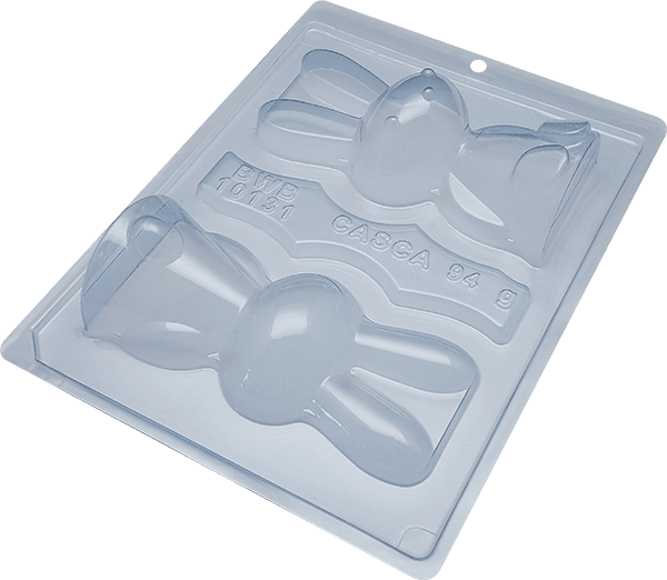 Medium Sitting Bunny  - 3-Part Chocolate Mold(BWB) - ViaCheff.com