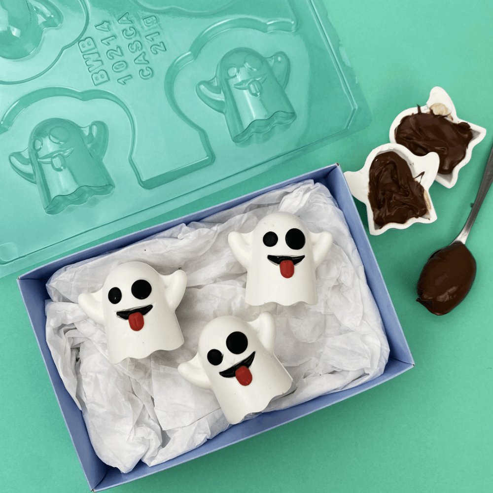 Ghost 3-Part Chocolate Mold (BWB) - ViaCheff.com