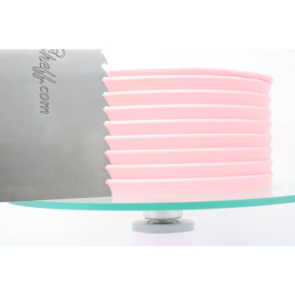 2-Sided Stainless Steel  Cake Decorating Comb #3 (4" X 8") - ViaCheff.com