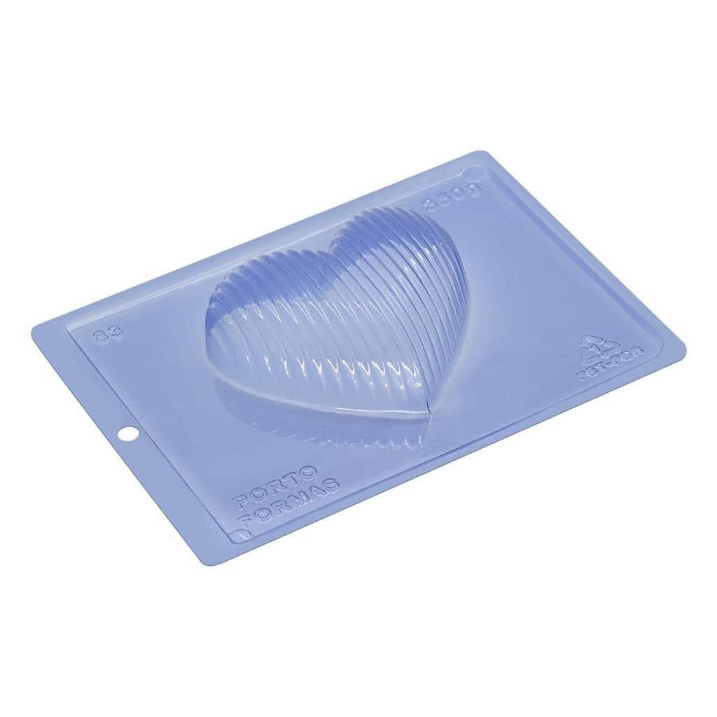 Striped Heart 350G Chocolate Mold - ViaCheff.com