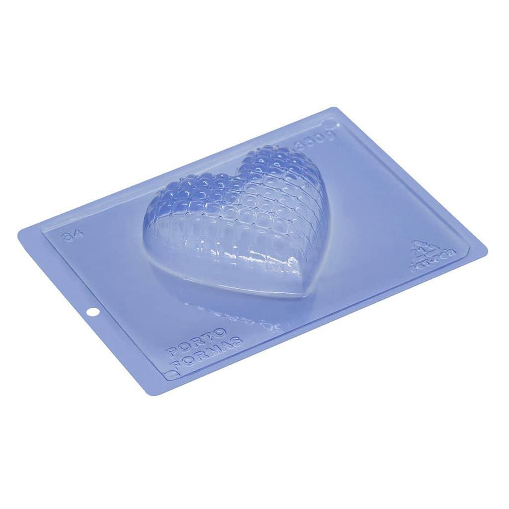 Matelassé Heart 350G Chocolate Mold - ViaCheff.com