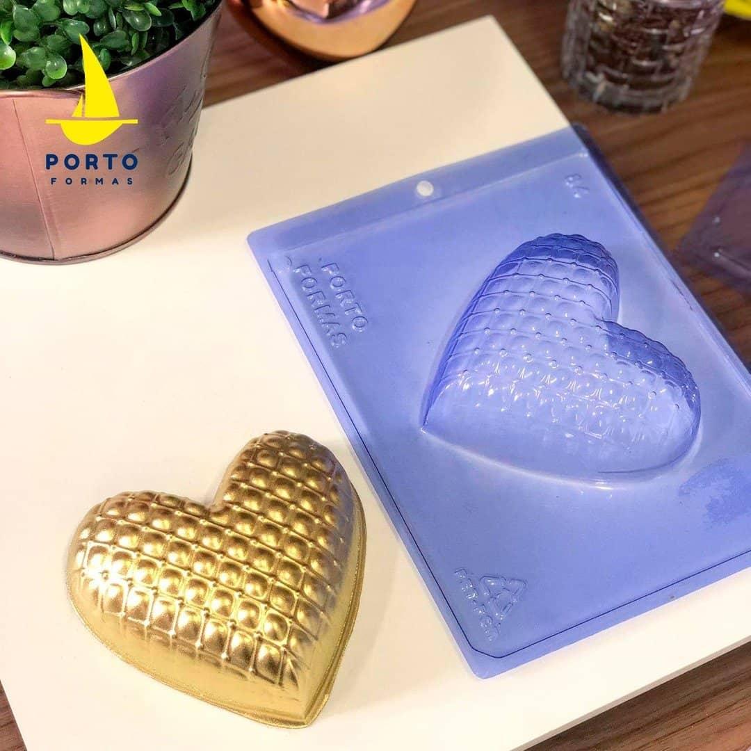 Matelassé Heart 350G Chocolate Mold - ViaCheff.com