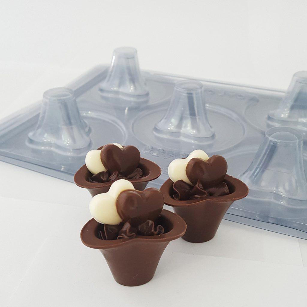 Mousse Cup N.05 3-Part 3-Part Chocolate Mold (BWB) - ViaCheff.com