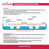 Thumbnail for Oven Safe Plastic Extra Large Pudding/Flan Pan With Lid - 5 Pack (1.1L)