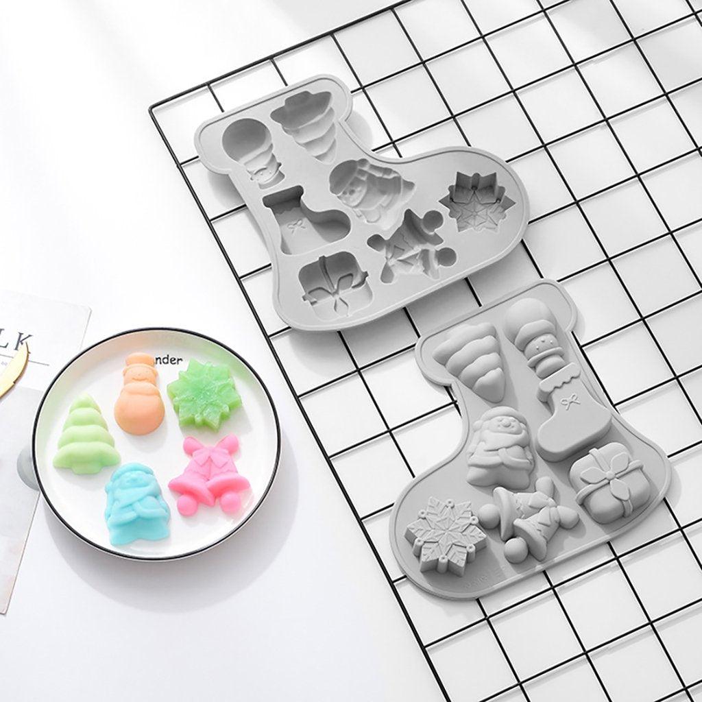 Christmas Boot Silicone Mold with Assorted Shapes - ViaCheff.com