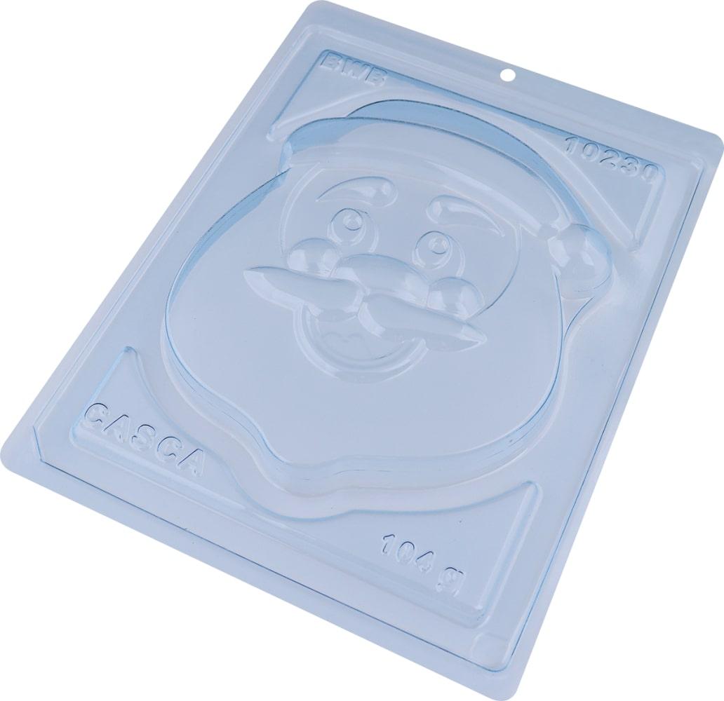 Santa Claus Face #2 3-Part Chocolate Mold (BWB) - ViaCheff.com