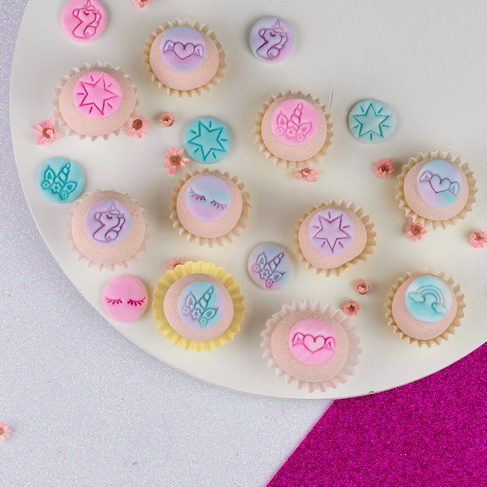 "Unicorn" Embossing Candy Stamp Set  (7 pieces) 2cm - ViaCheff.com