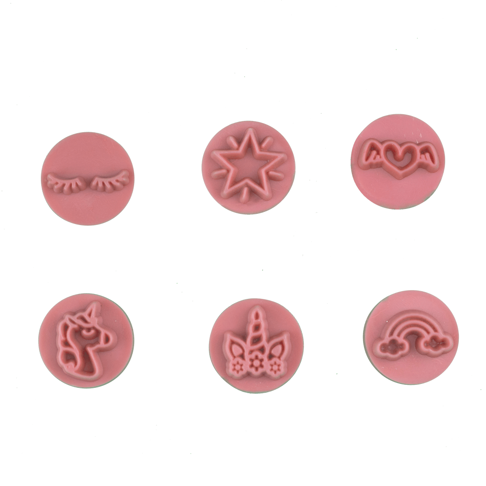 "Unicorn" Embossing Candy Stamp Set  (7 pieces) 2cm - ViaCheff.com